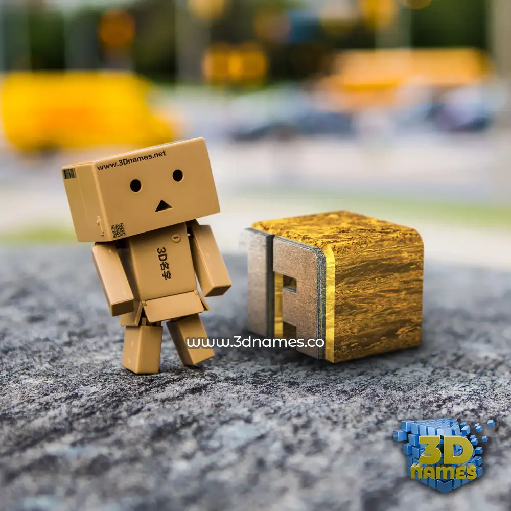 17 in Hello Danbo style - 3D name wallpaper