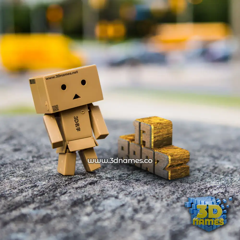 17 raaz in Hello Danbo style - 3D name wallpaper
