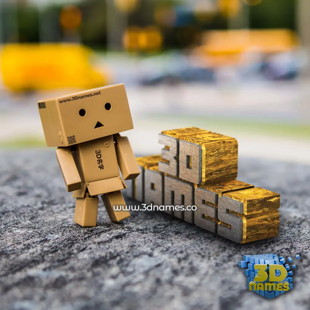 3d names in Hello Danbo style - 3D name wallpaper