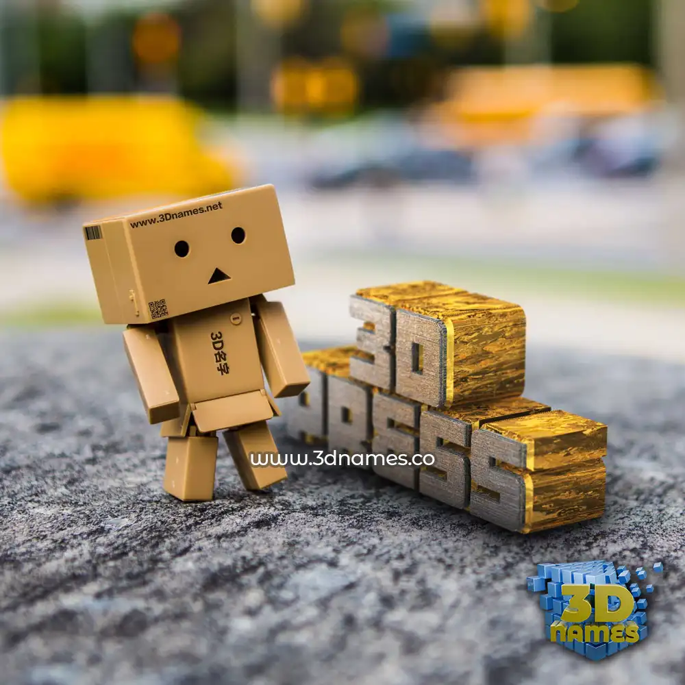 3d press in Hello Danbo style - 3D name wallpaper