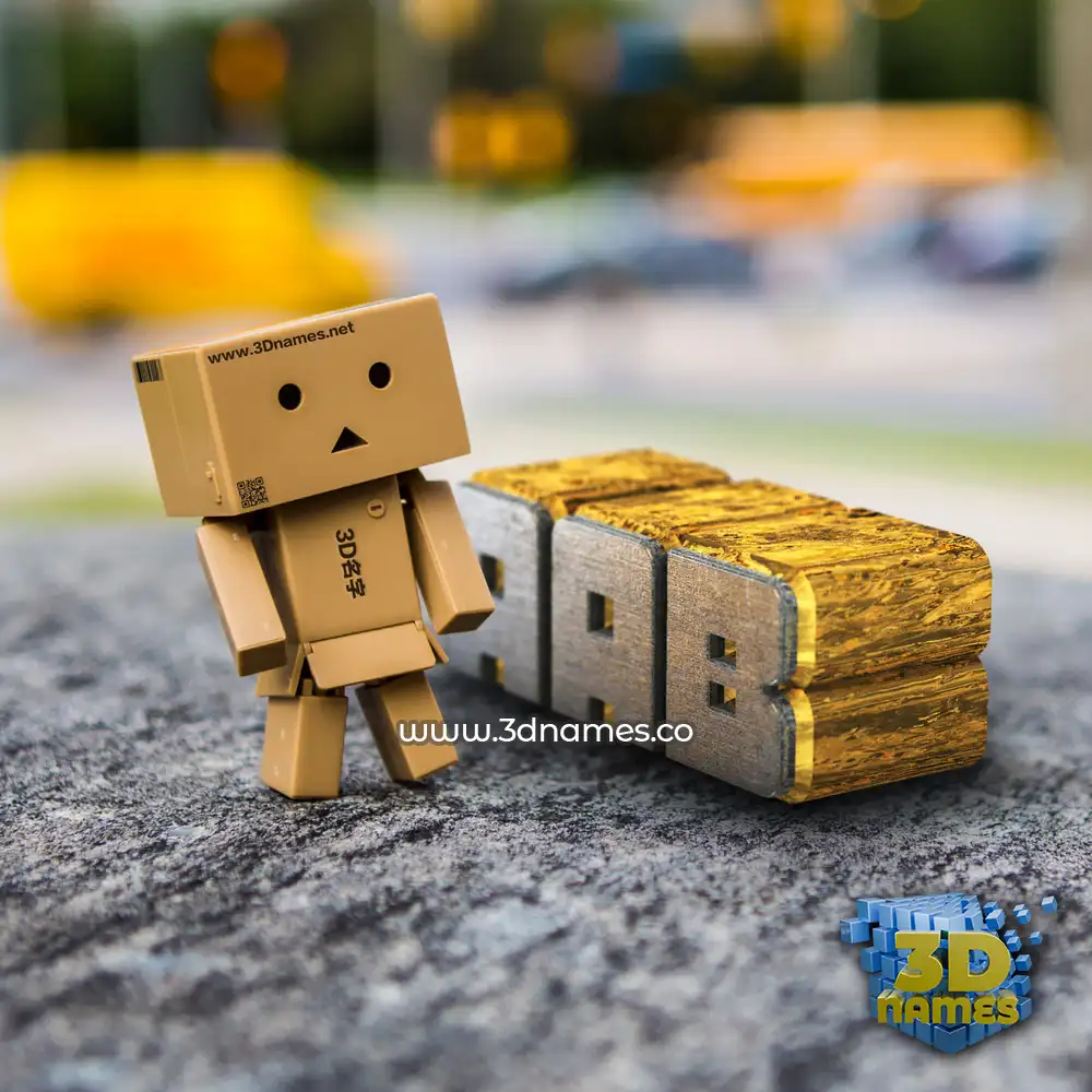 aab in Hello Danbo style - 3D name wallpaper