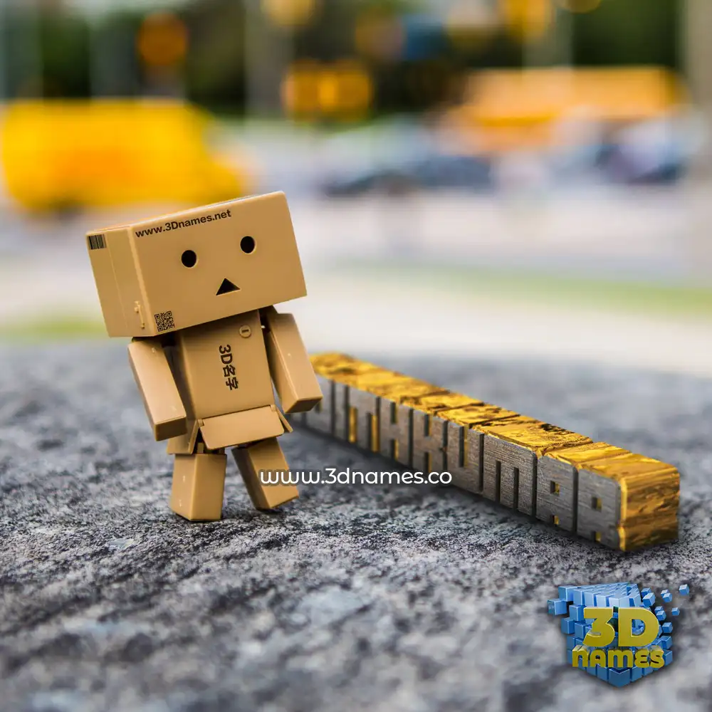 adithkumar in Hello Danbo style - 3D name wallpaper