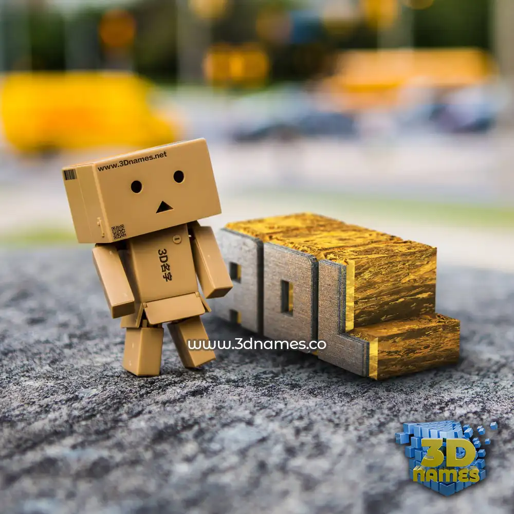 adl in Hello Danbo style - 3D name wallpaper
