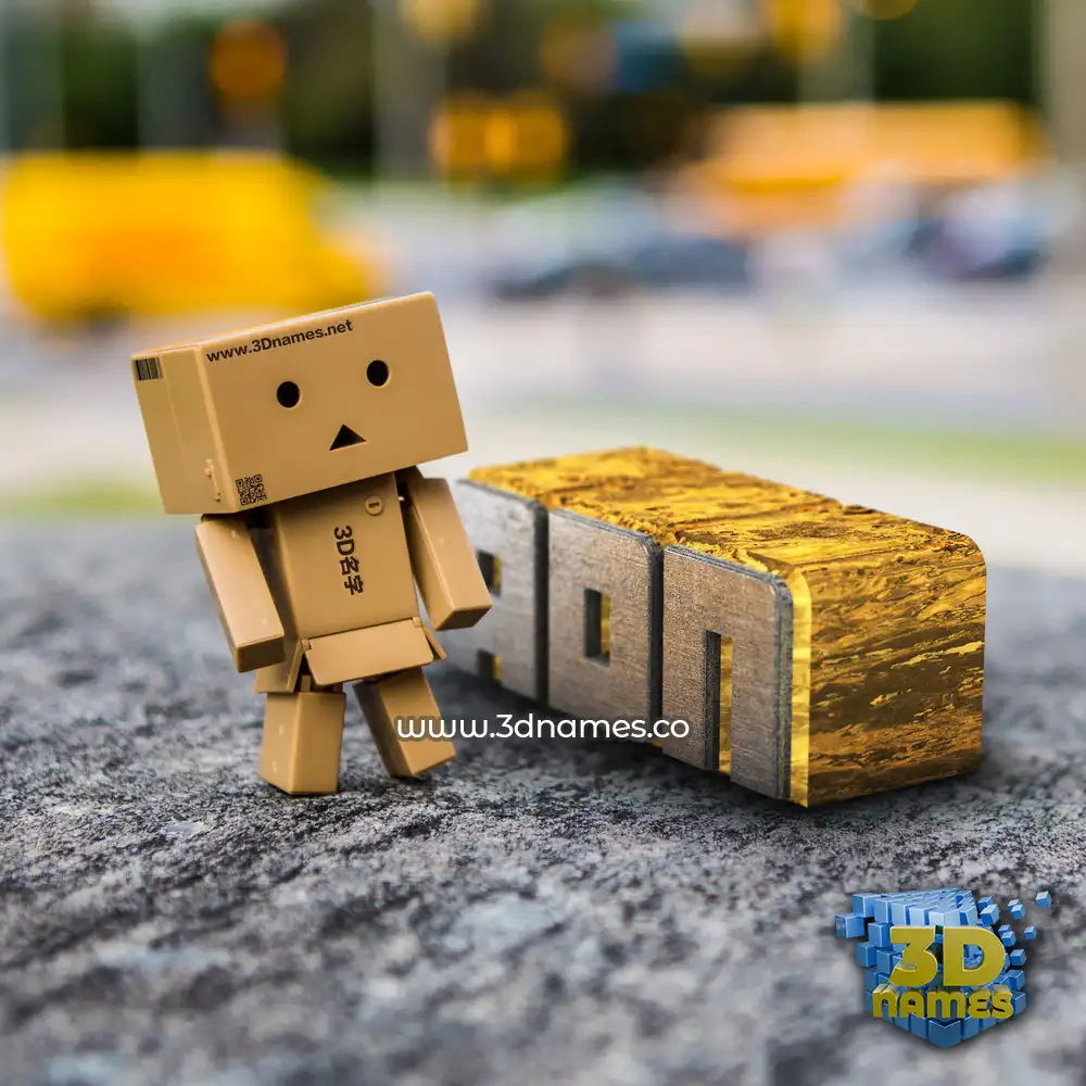 adn in Hello Danbo style - 3D name wallpaper