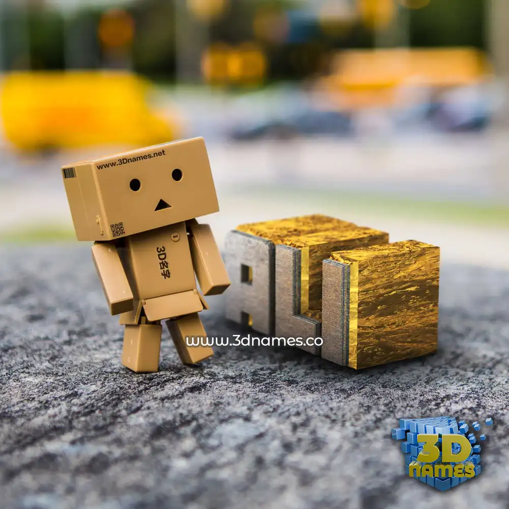 ali in Hello Danbo style - 3D name wallpaper