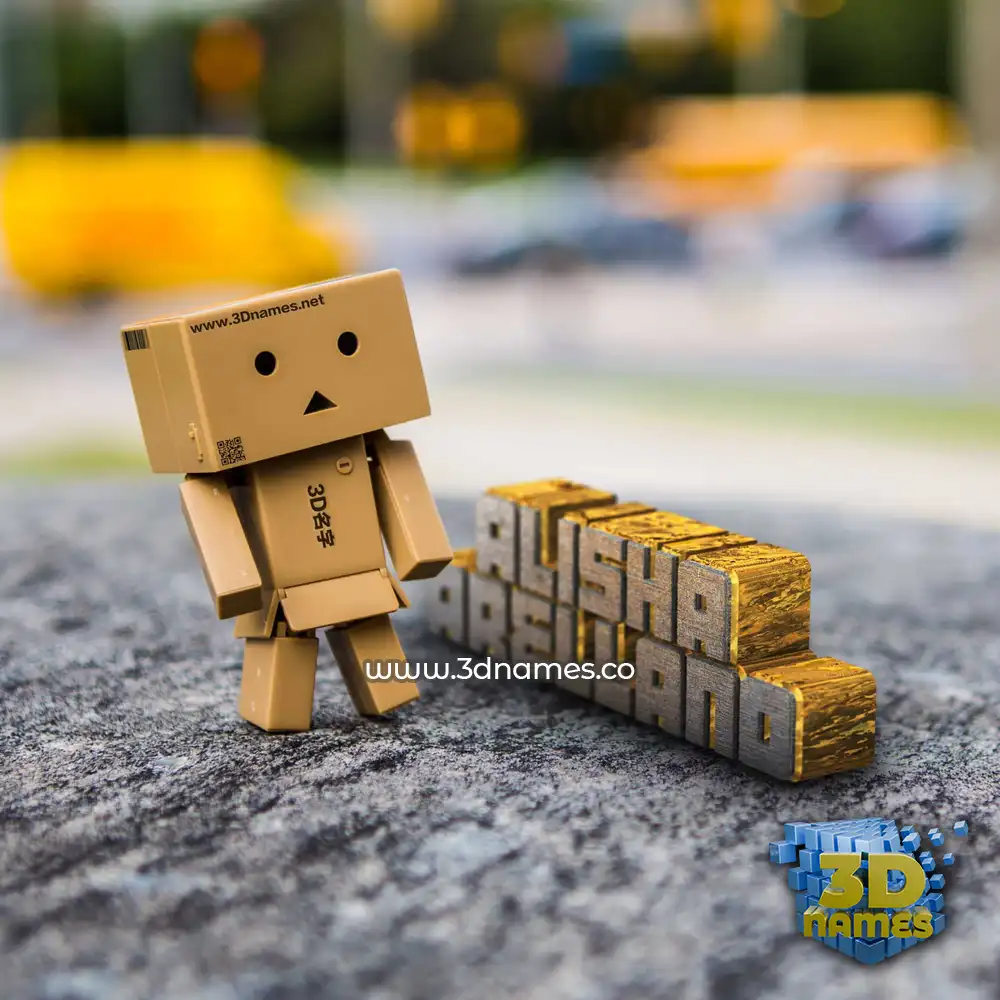 alisha arellano in Hello Danbo style - 3D name wallpaper