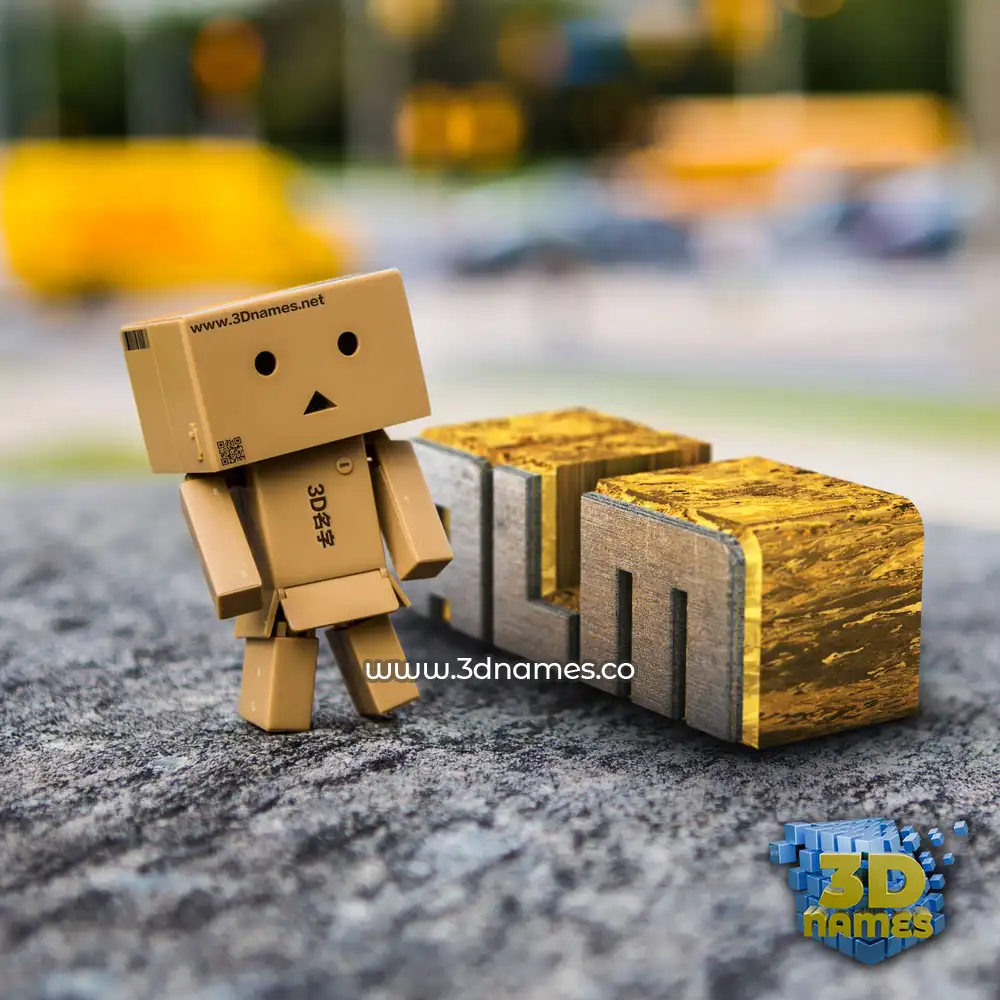 alm in Hello Danbo style - 3D name wallpaper