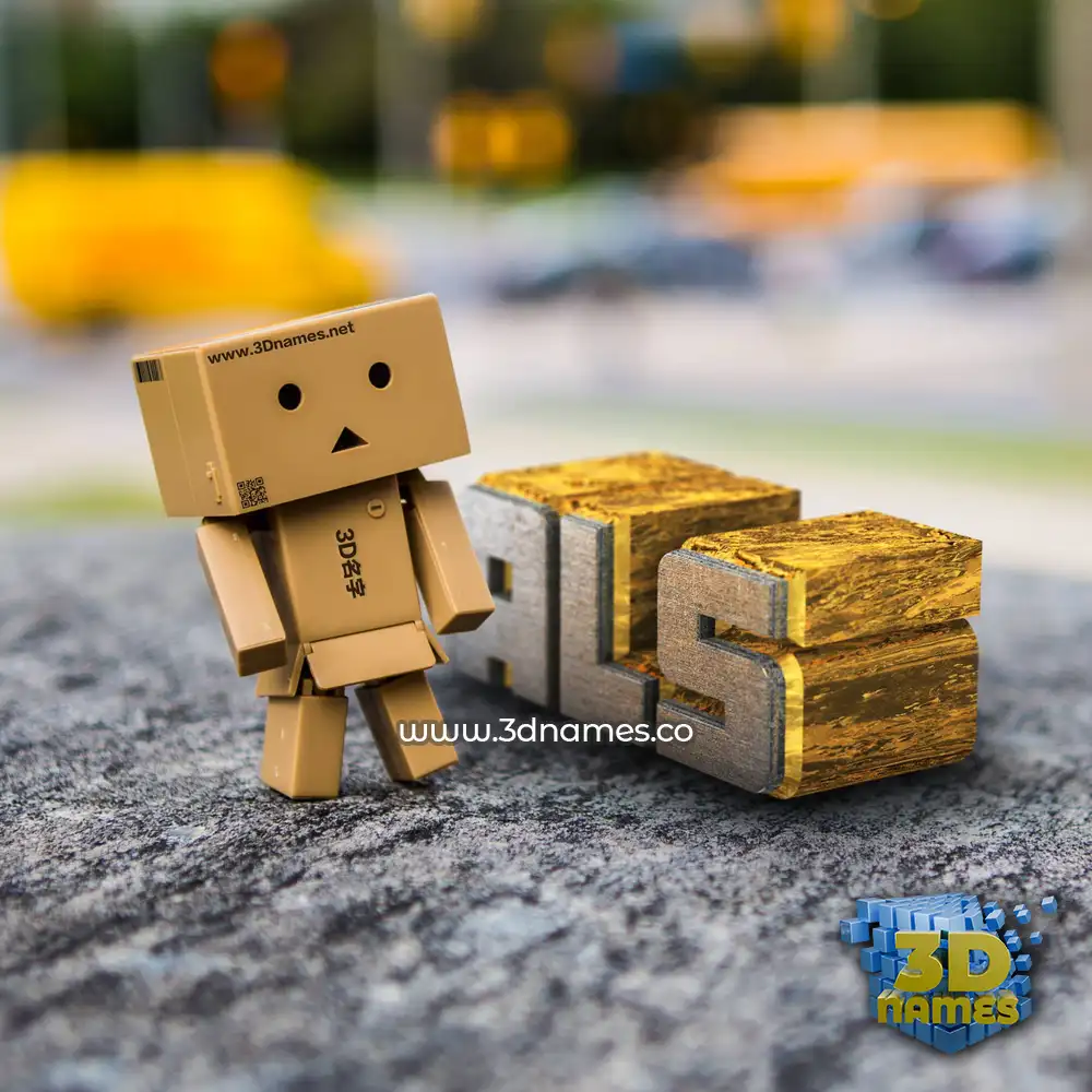 als in Hello Danbo style - 3D name wallpaper