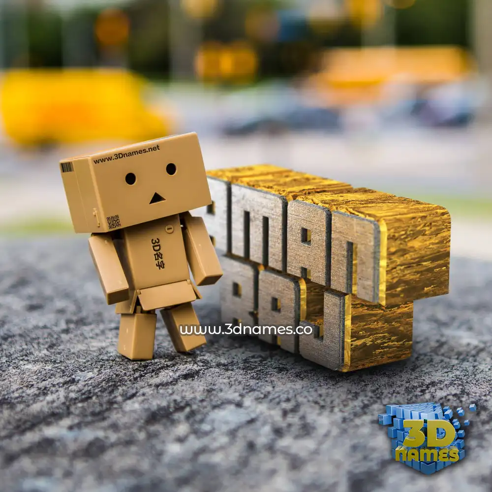 aman raj in Hello Danbo style - 3D name wallpaper