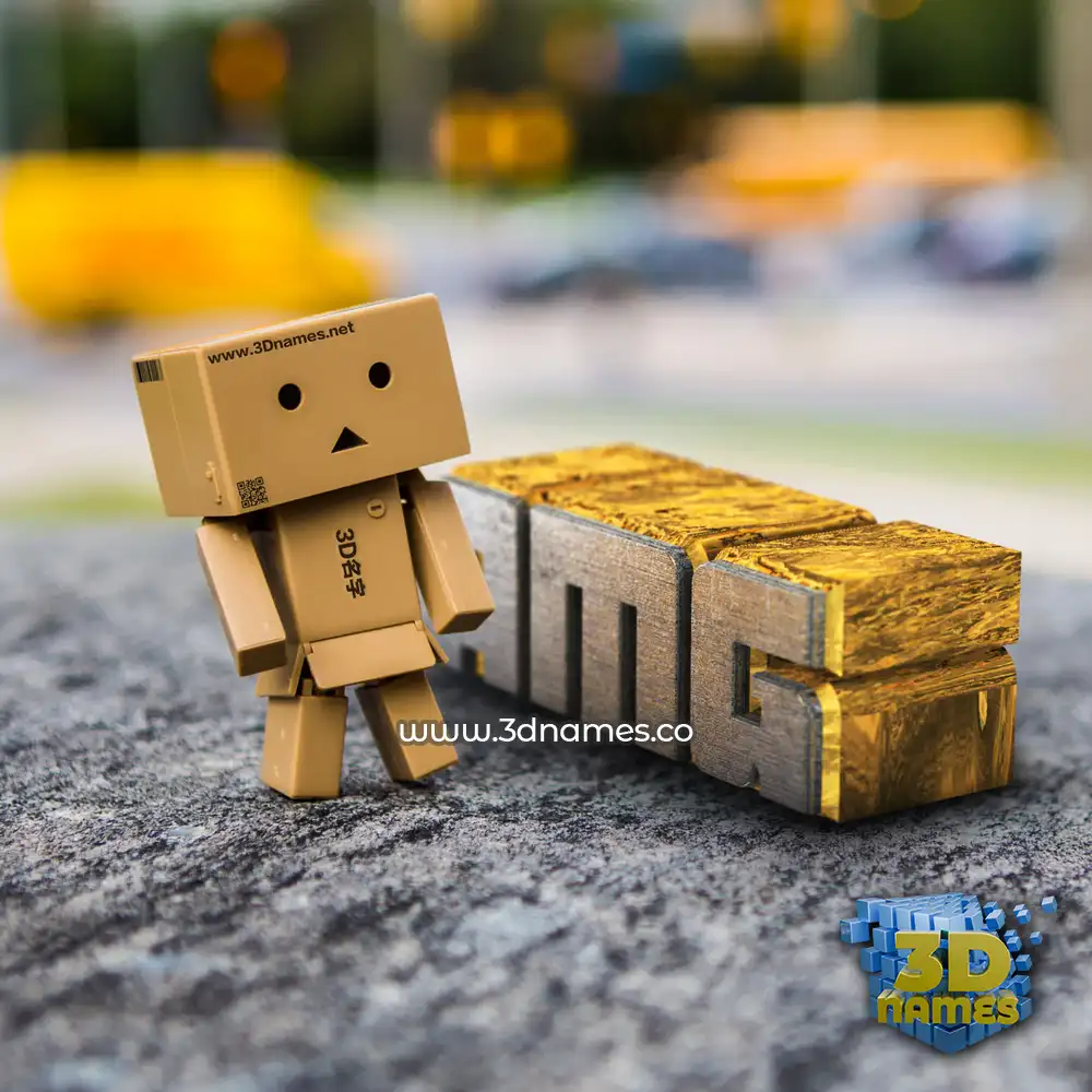 amg in Hello Danbo style - 3D name wallpaper