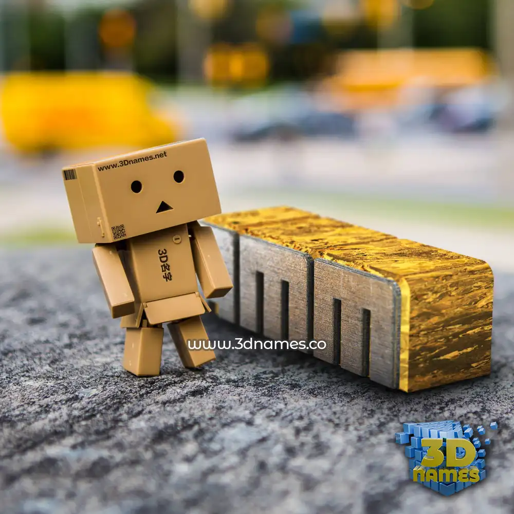 amm in Hello Danbo style - 3D name wallpaper