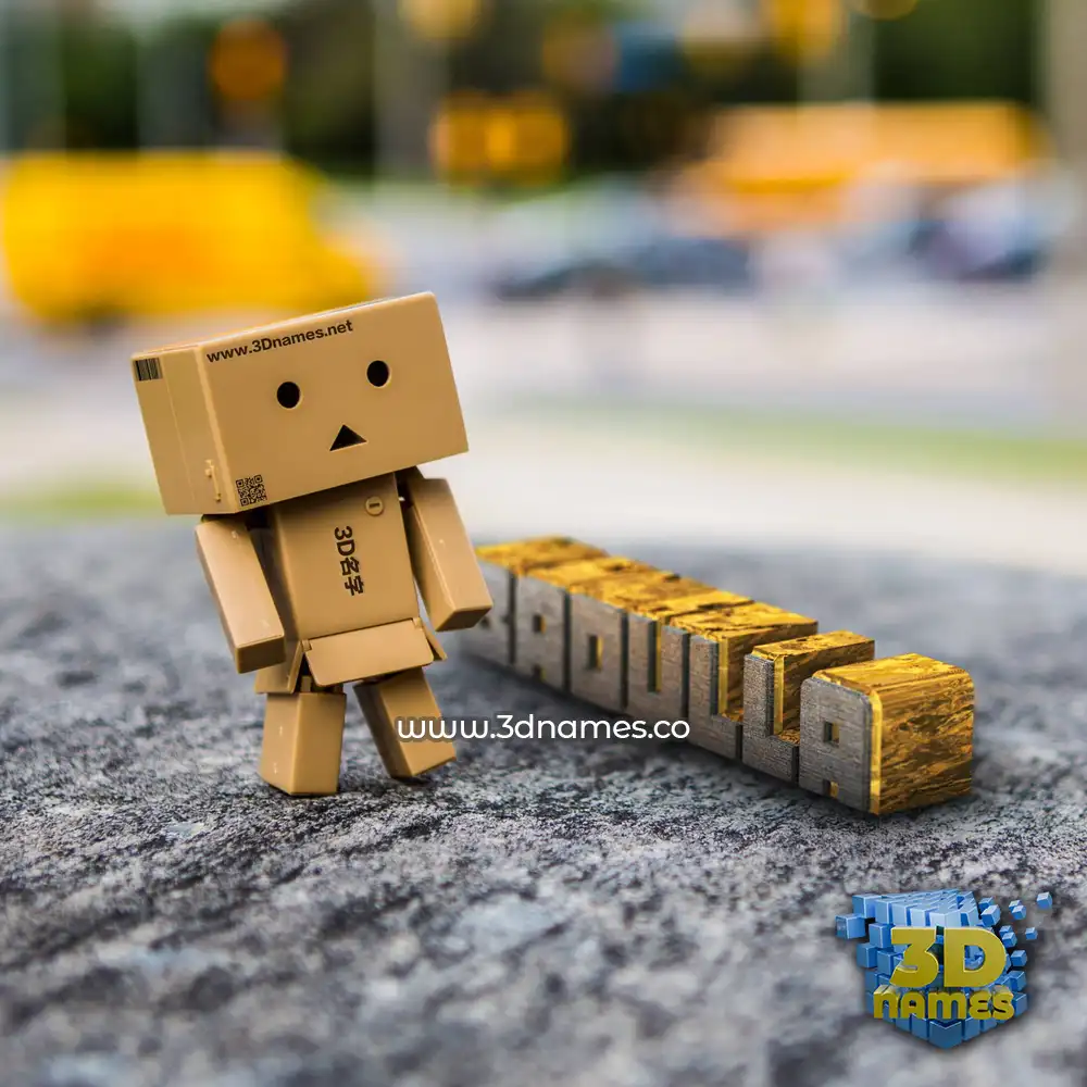badulla in Hello Danbo style - 3D name wallpaper