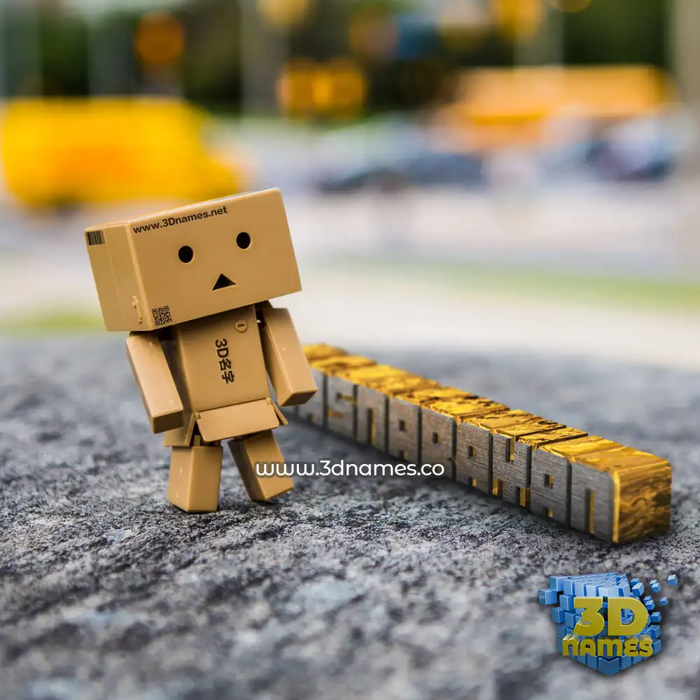 basnarayan in Hello Danbo style - 3D name wallpaper