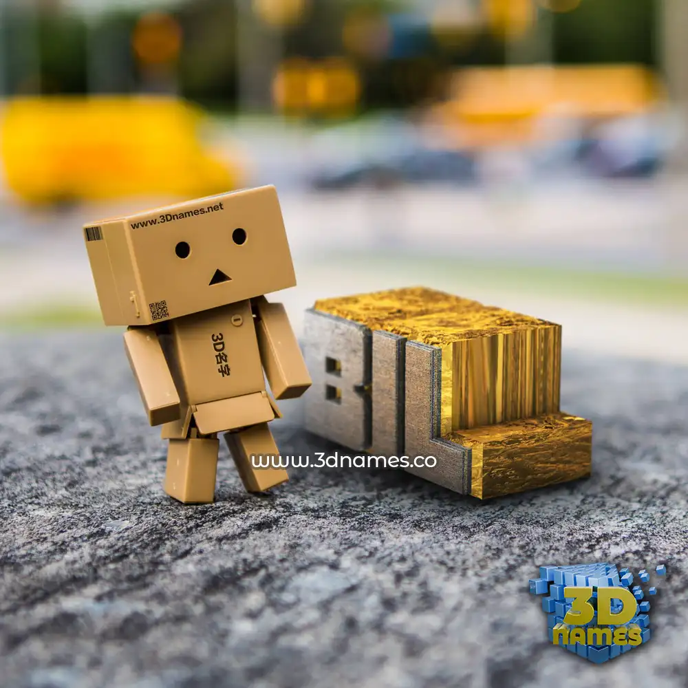 bil in Hello Danbo style - 3D name wallpaper