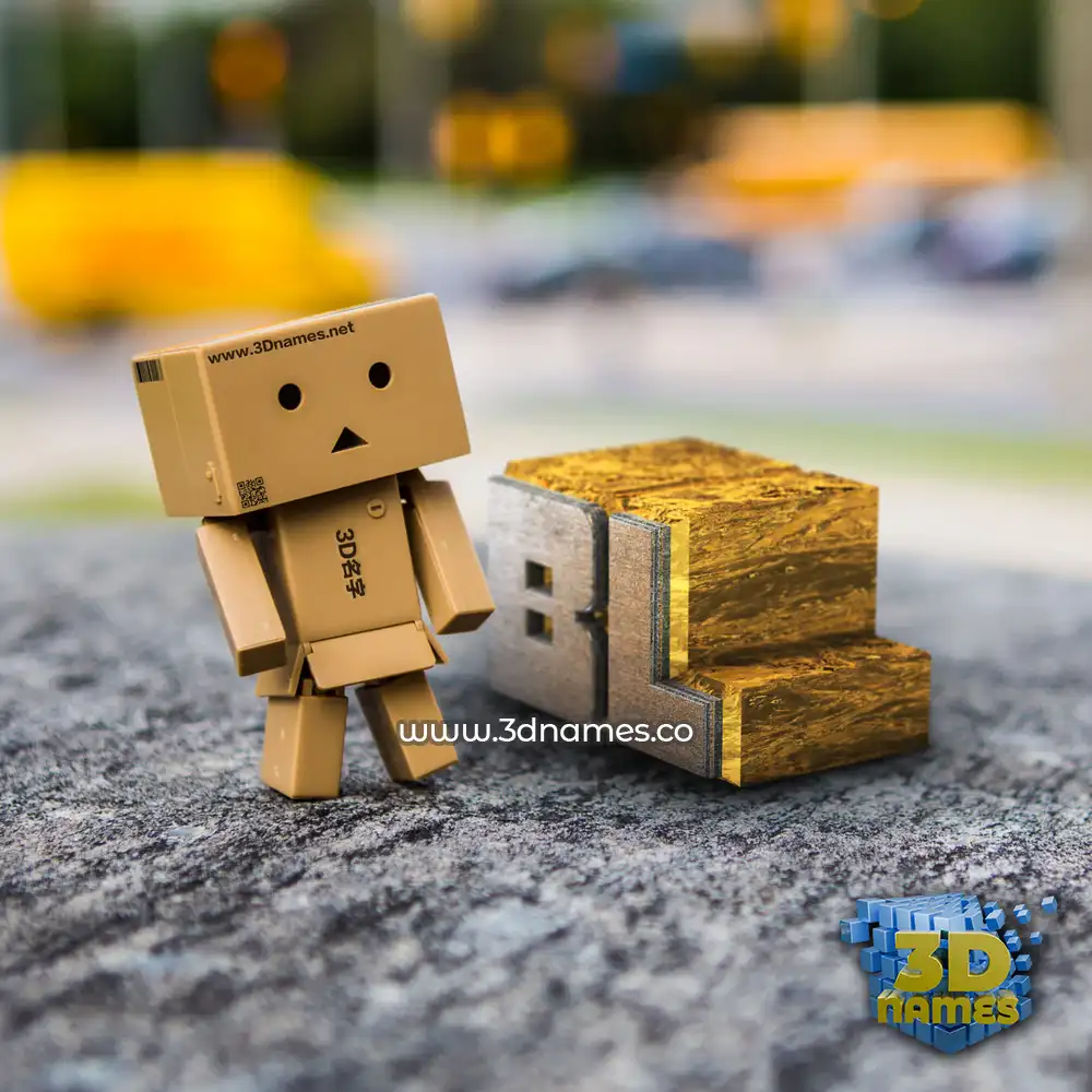 bl in Hello Danbo style - 3D name wallpaper