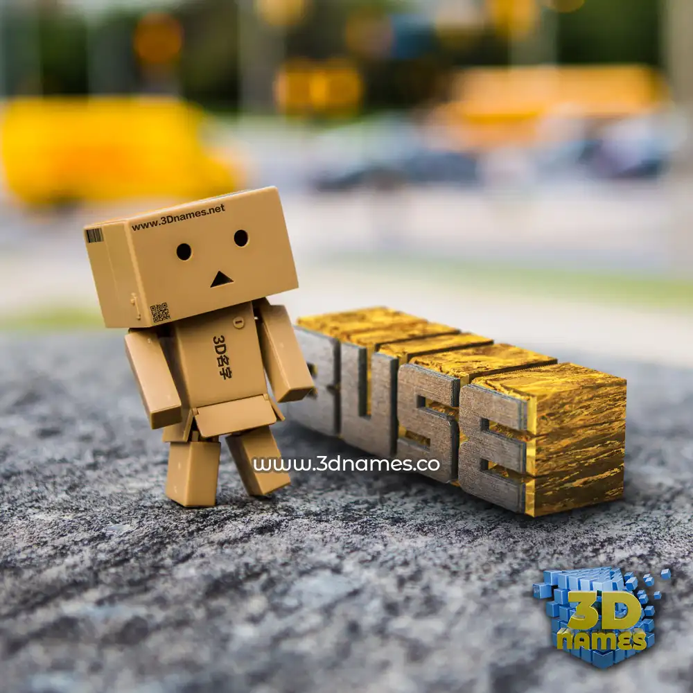 buse in Hello Danbo style - 3D name wallpaper