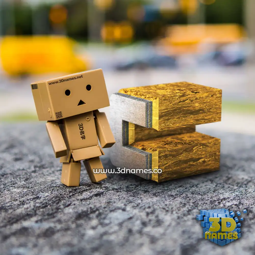 c in Hello Danbo style - 3D name wallpaper