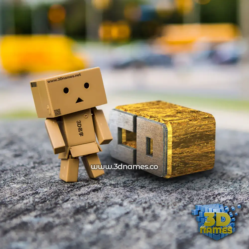 cd in Hello Danbo style - 3D name wallpaper