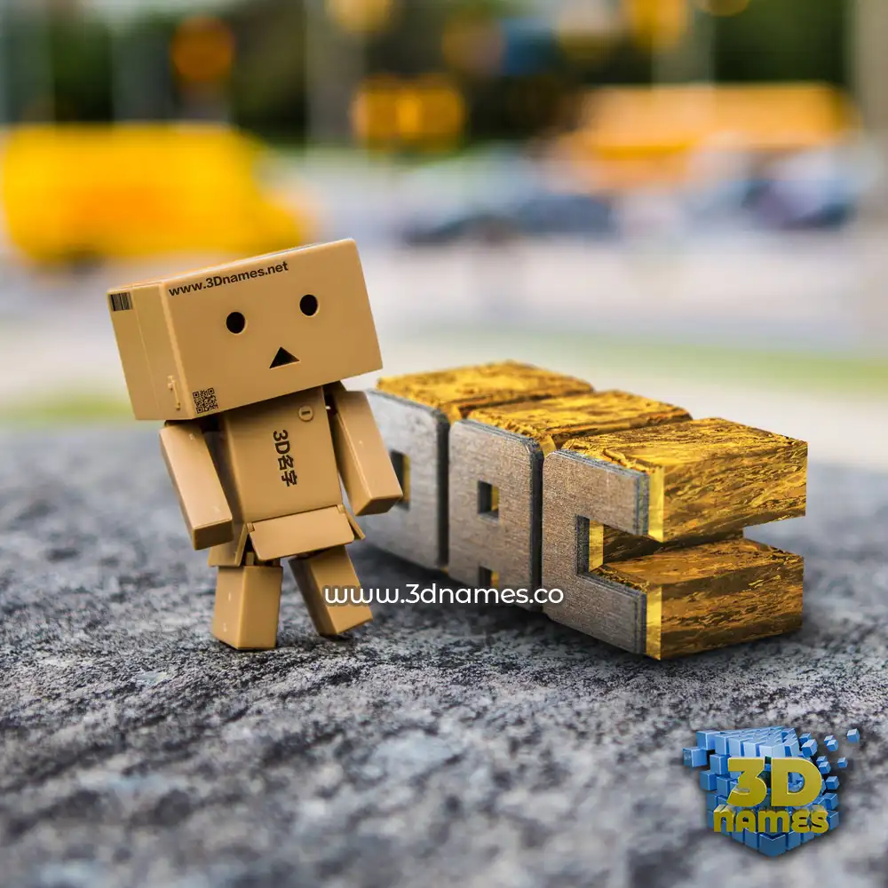dac in Hello Danbo style - 3D name wallpaper