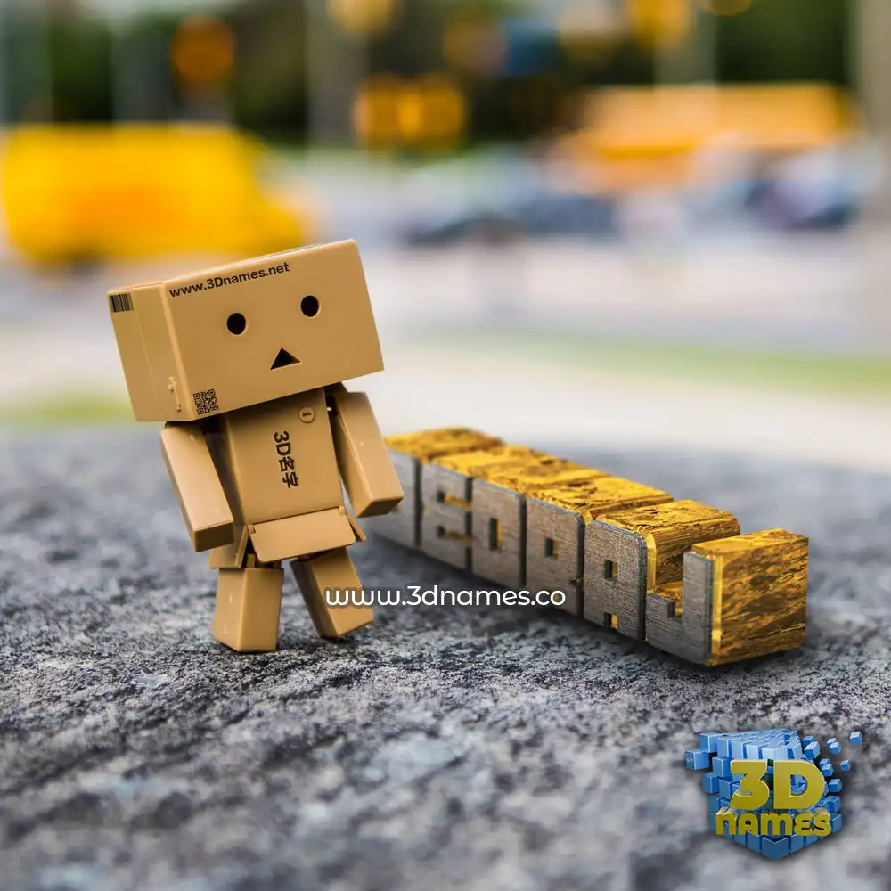 dedraj in Hello Danbo style - 3D name wallpaper