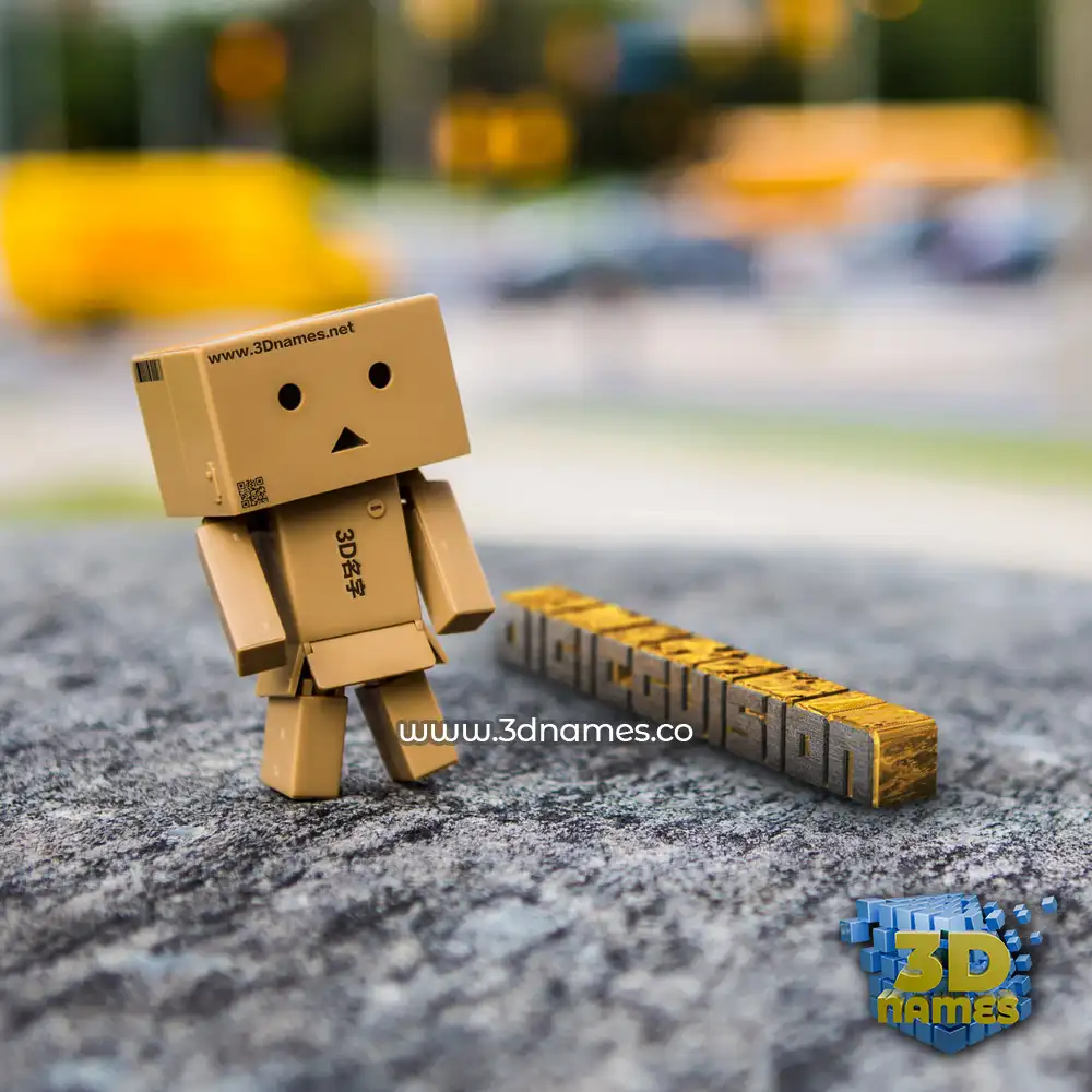digicgvision in Hello Danbo style - 3D name wallpaper