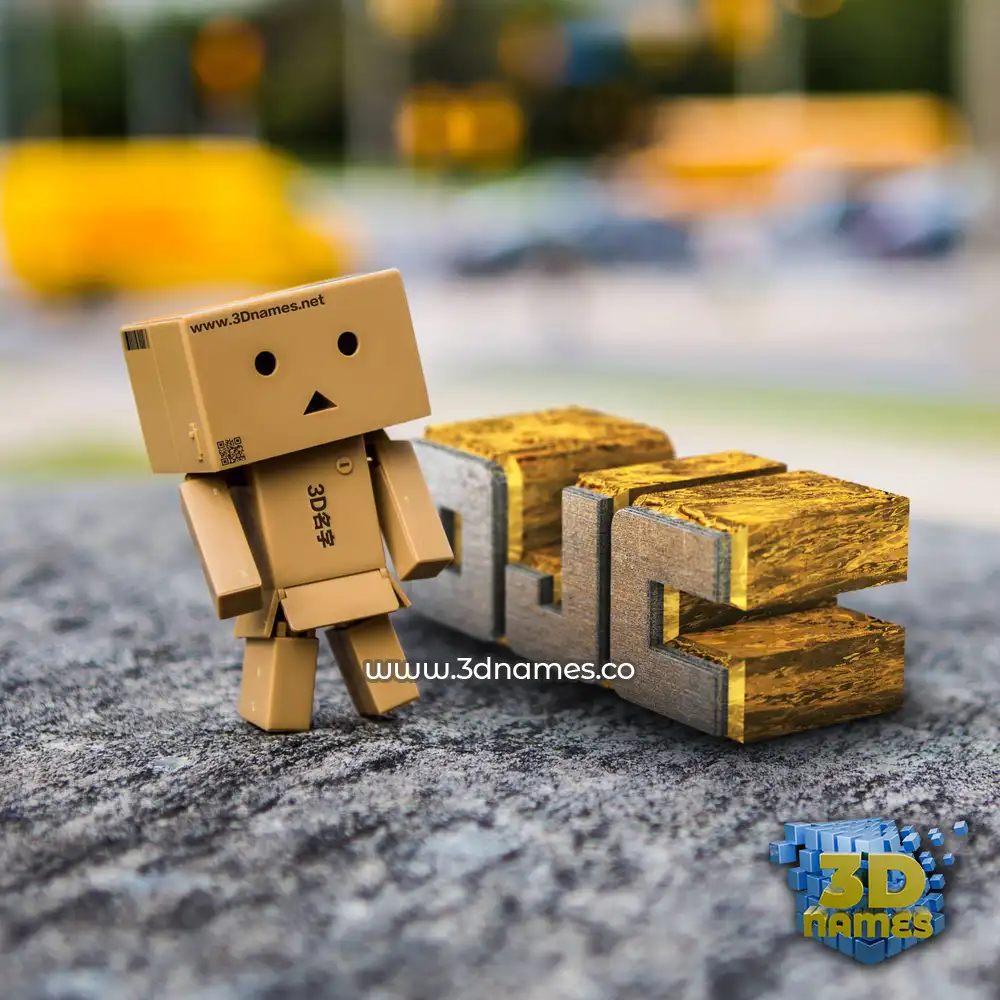djc in Hello Danbo style - 3D name wallpaper