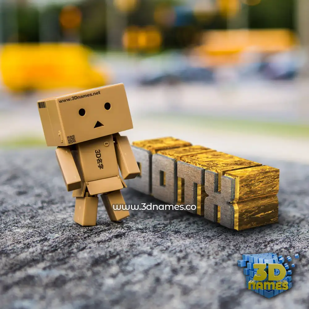 dotx in Hello Danbo style - 3D name wallpaper