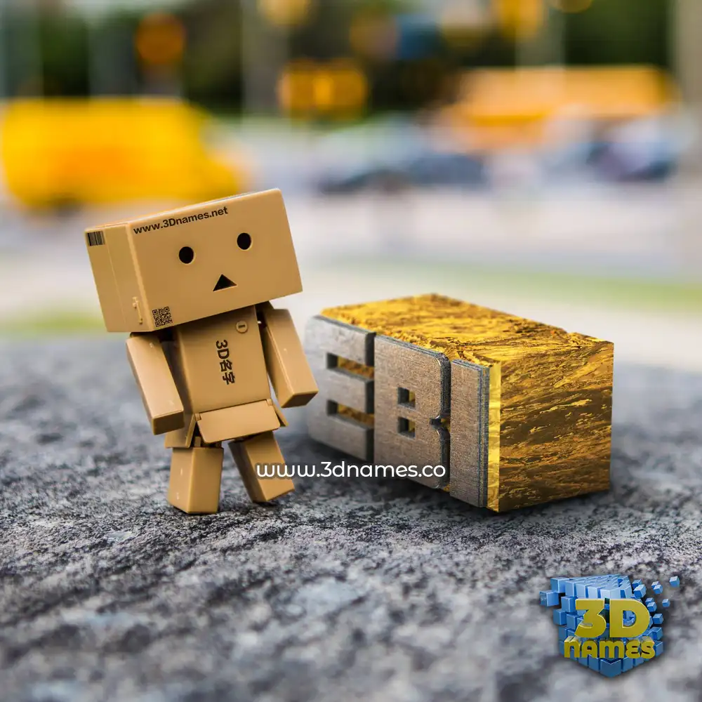 ebi in Hello Danbo style - 3D name wallpaper