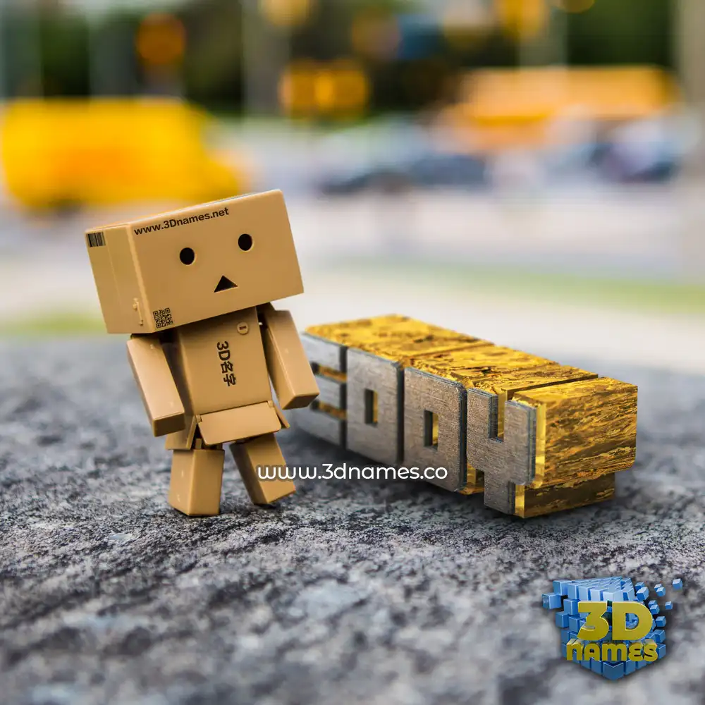 eddy in Hello Danbo style - 3D name wallpaper