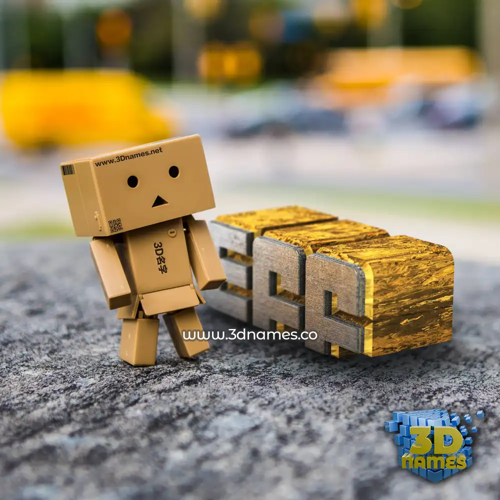 eff in Hello Danbo style - 3D name wallpaper