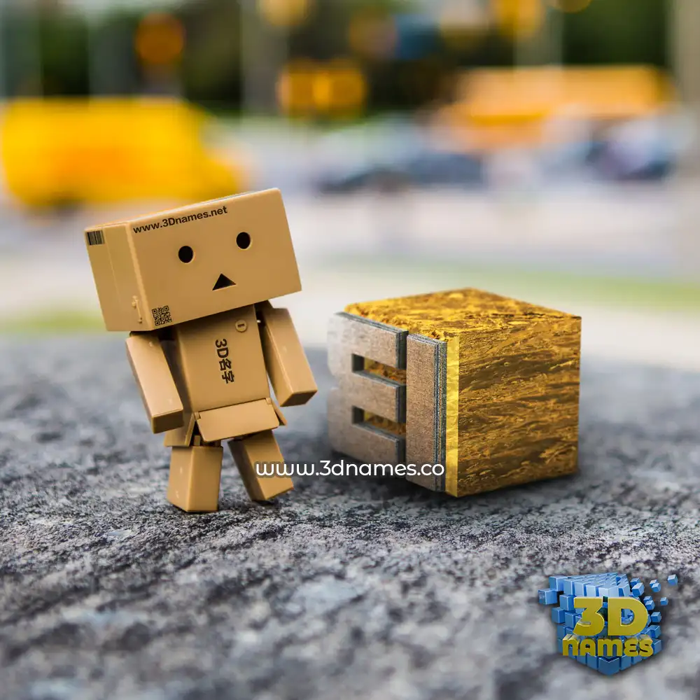 ei in Hello Danbo style - 3D name wallpaper