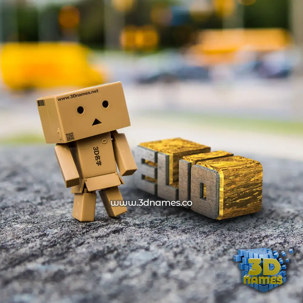 elio in Hello Danbo style - 3D name wallpaper