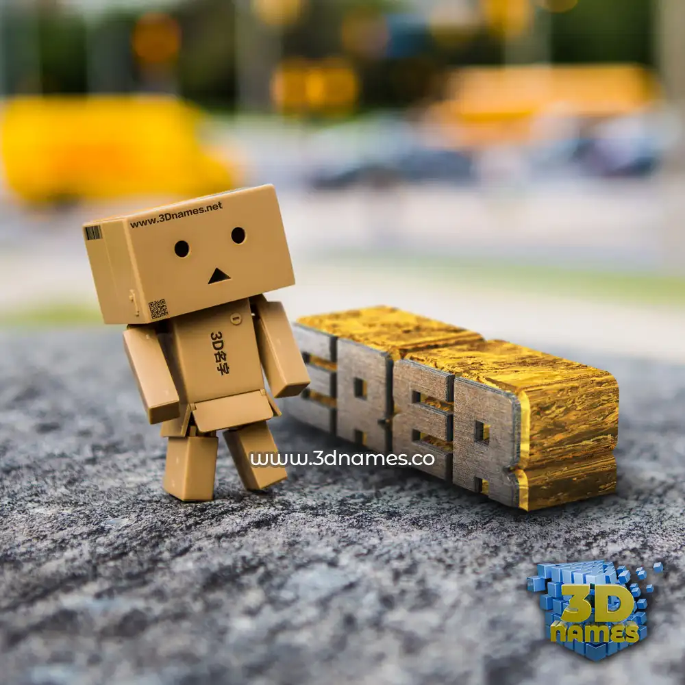 erer in Hello Danbo style - 3D name wallpaper