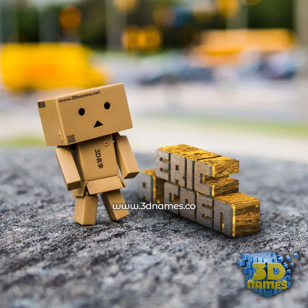 eric a. coen in Hello Danbo style - 3D name wallpaper