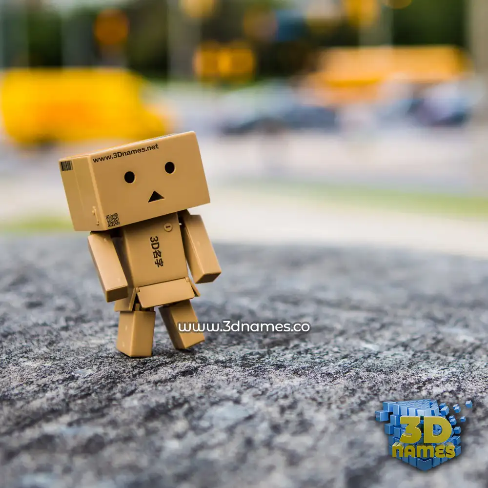 fida in Hello Danbo style - 3D name wallpaper