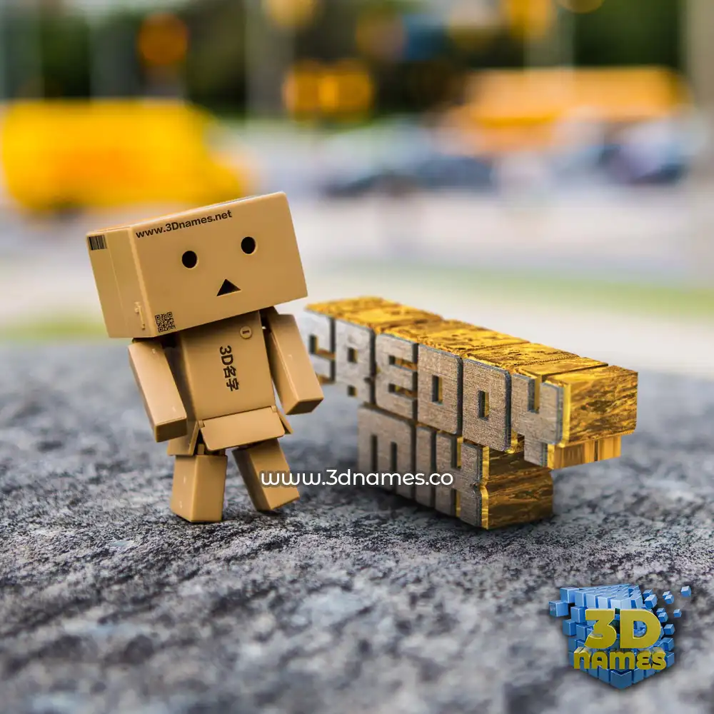freddy mix in Hello Danbo style - 3D name wallpaper