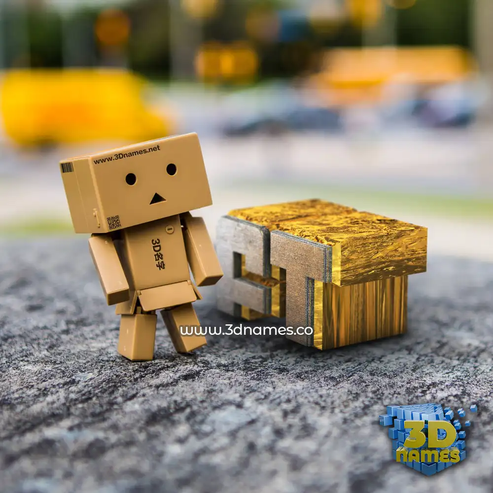 ft in Hello Danbo style - 3D name wallpaper