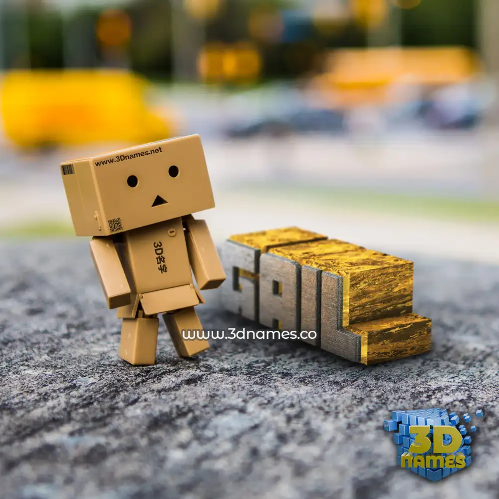 gail in Hello Danbo style - 3D name wallpaper