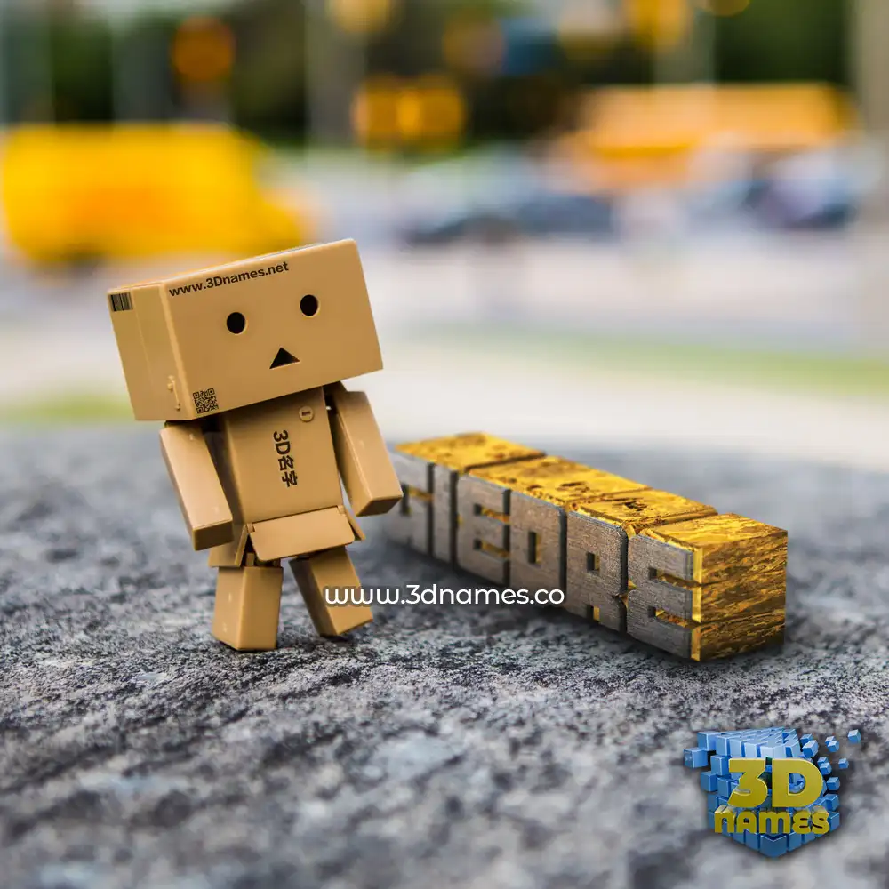 giedre in Hello Danbo style - 3D name wallpaper