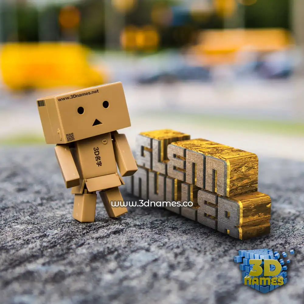 glenn muller in Hello Danbo style - 3D name wallpaper