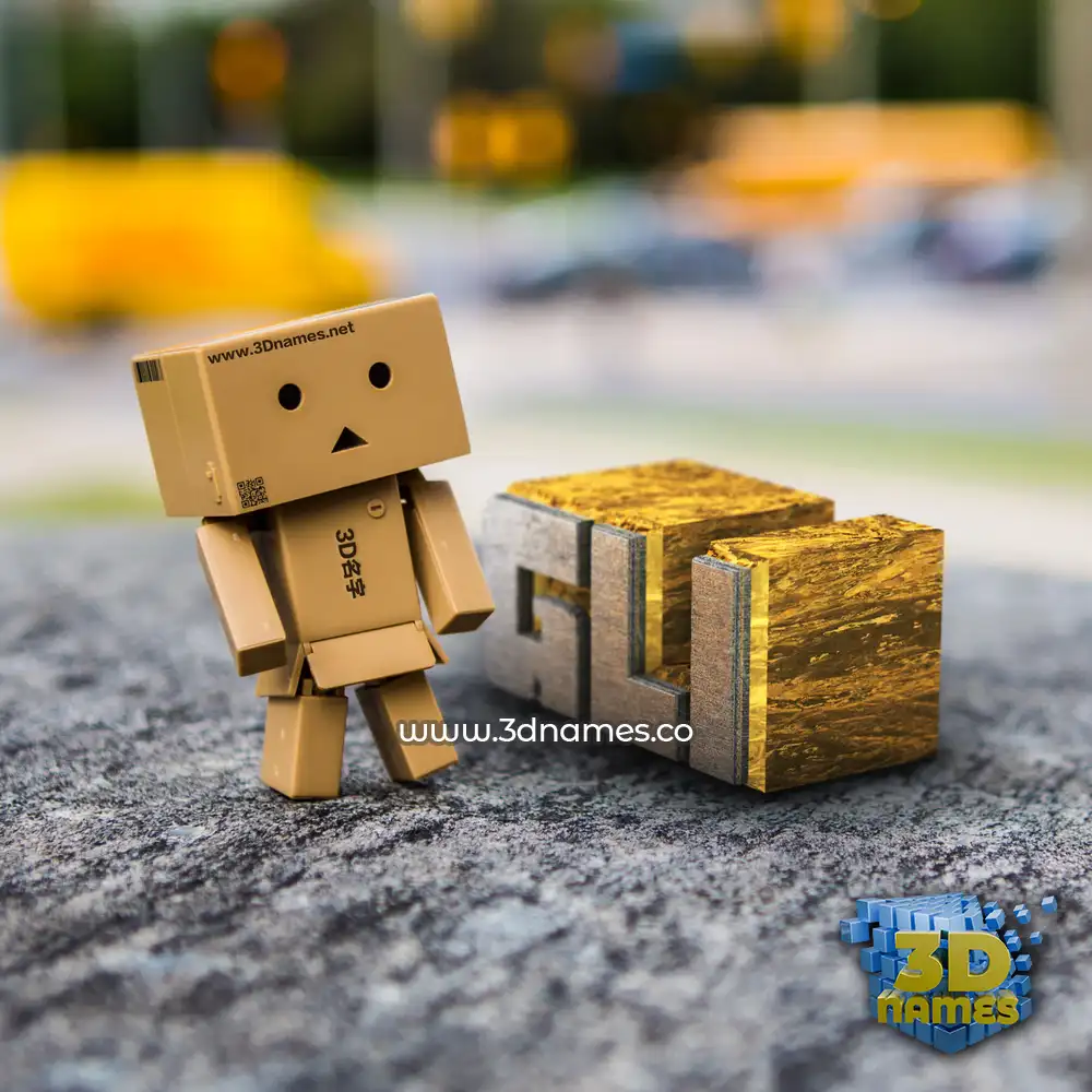 gli in Hello Danbo style - 3D name wallpaper