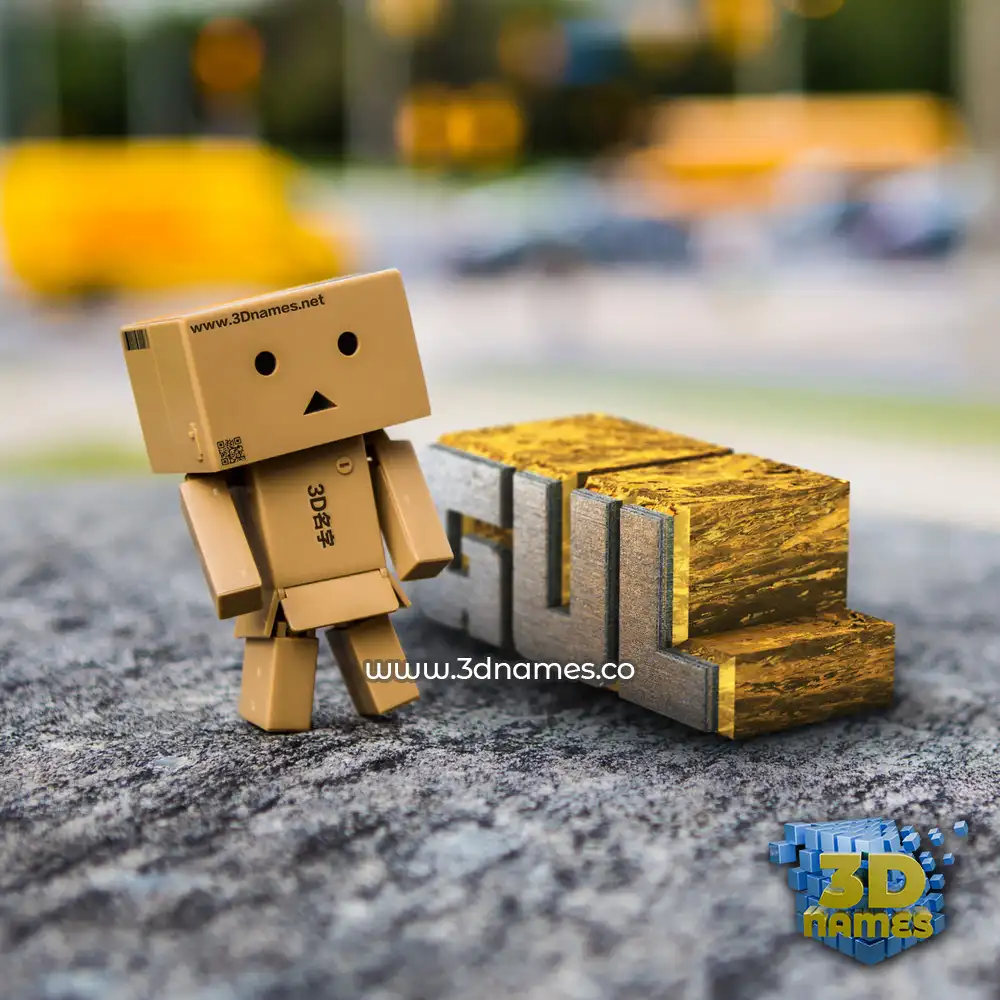 gul in Hello Danbo style - 3D name wallpaper
