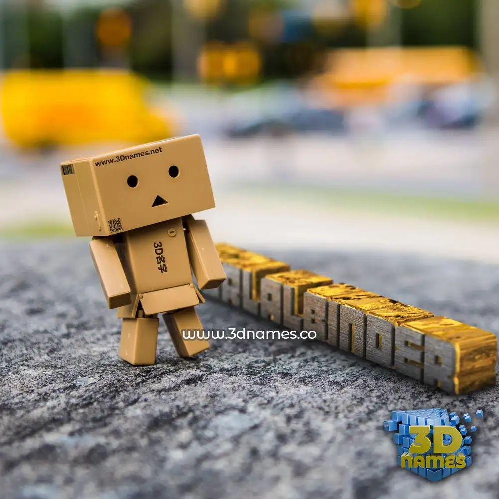 gurlalbinder in Hello Danbo style - 3D name wallpaper