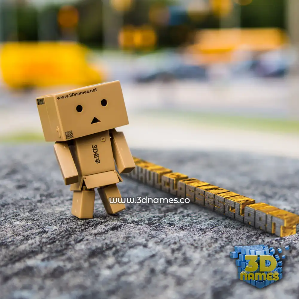 gurukulclassesclarit in Hello Danbo style - 3D name wallpaper