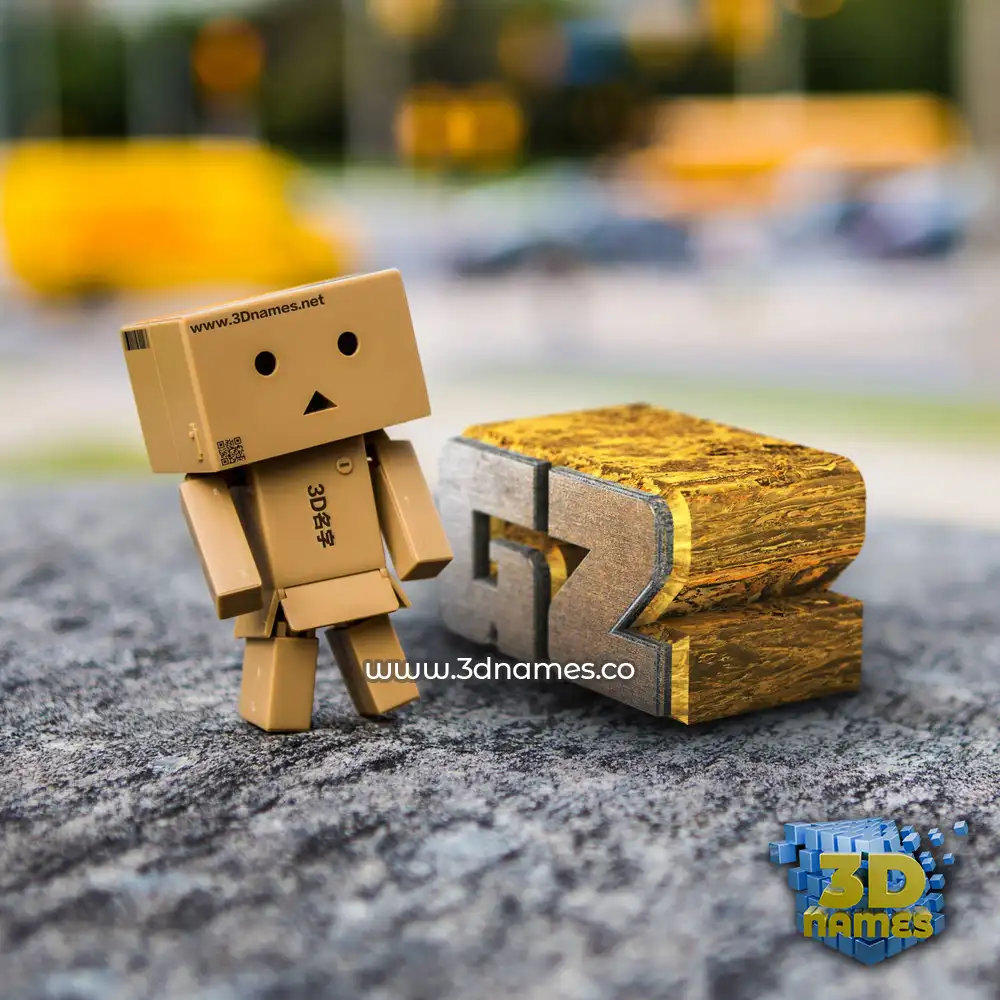 gz in Hello Danbo style - 3D name wallpaper