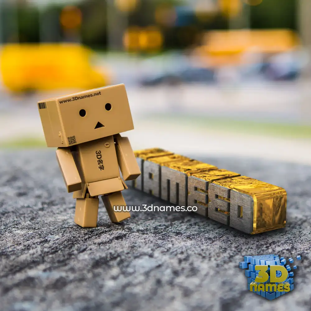hameed in Hello Danbo style - 3D name wallpaper