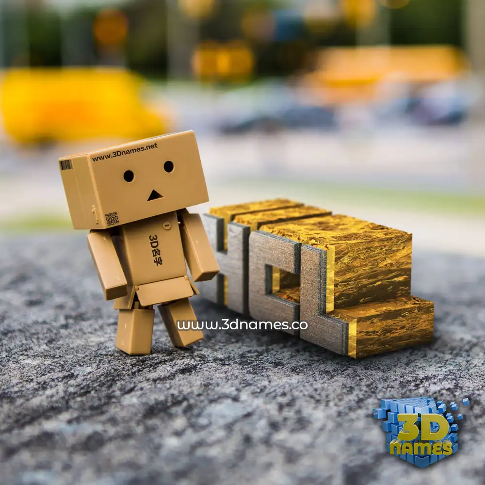 hcl in Hello Danbo style - 3D name wallpaper