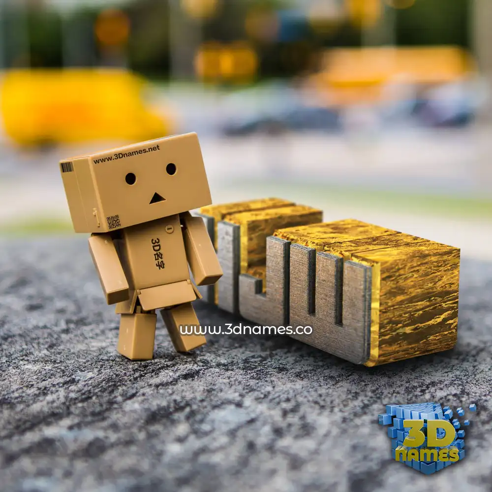 hjw in Hello Danbo style - 3D name wallpaper