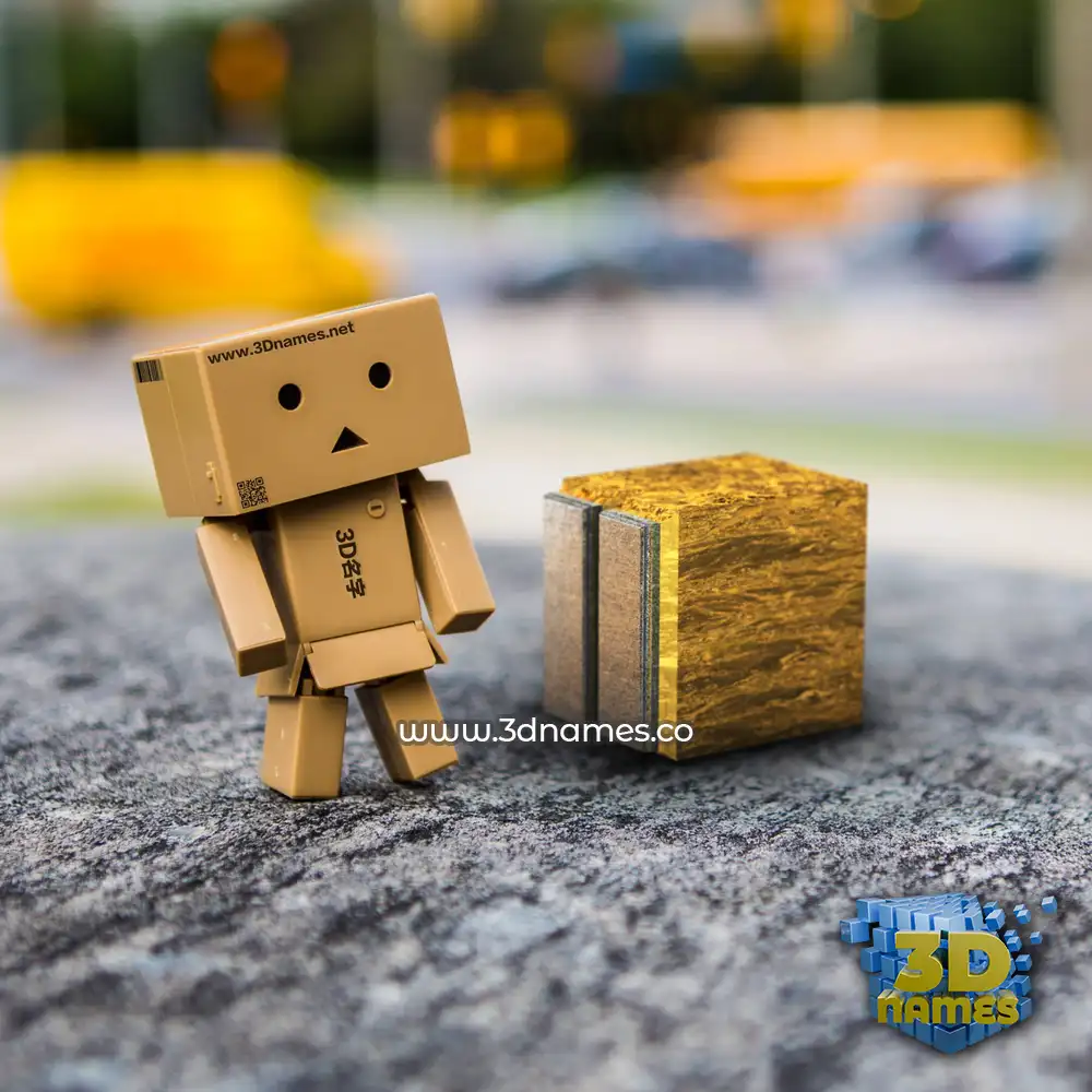 ii in Hello Danbo style - 3D name wallpaper