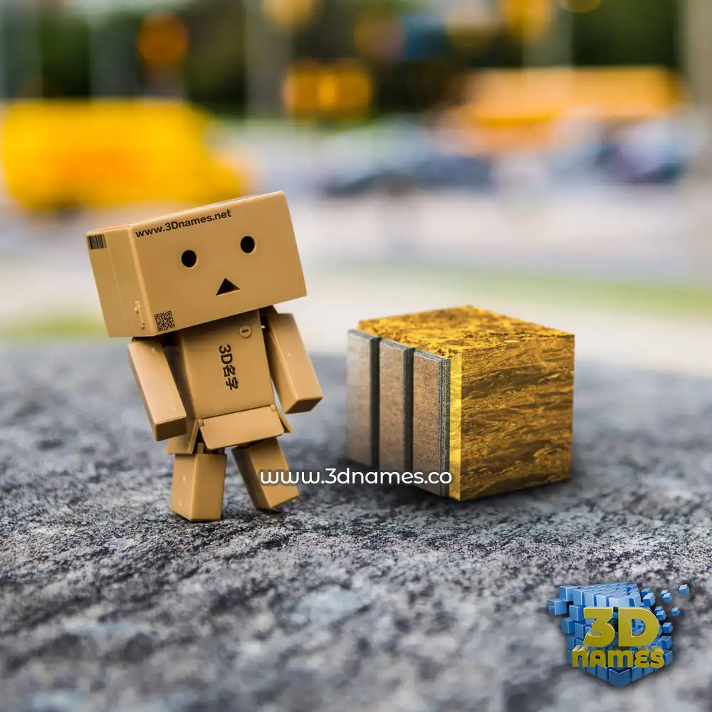 iii in Hello Danbo style - 3D name wallpaper